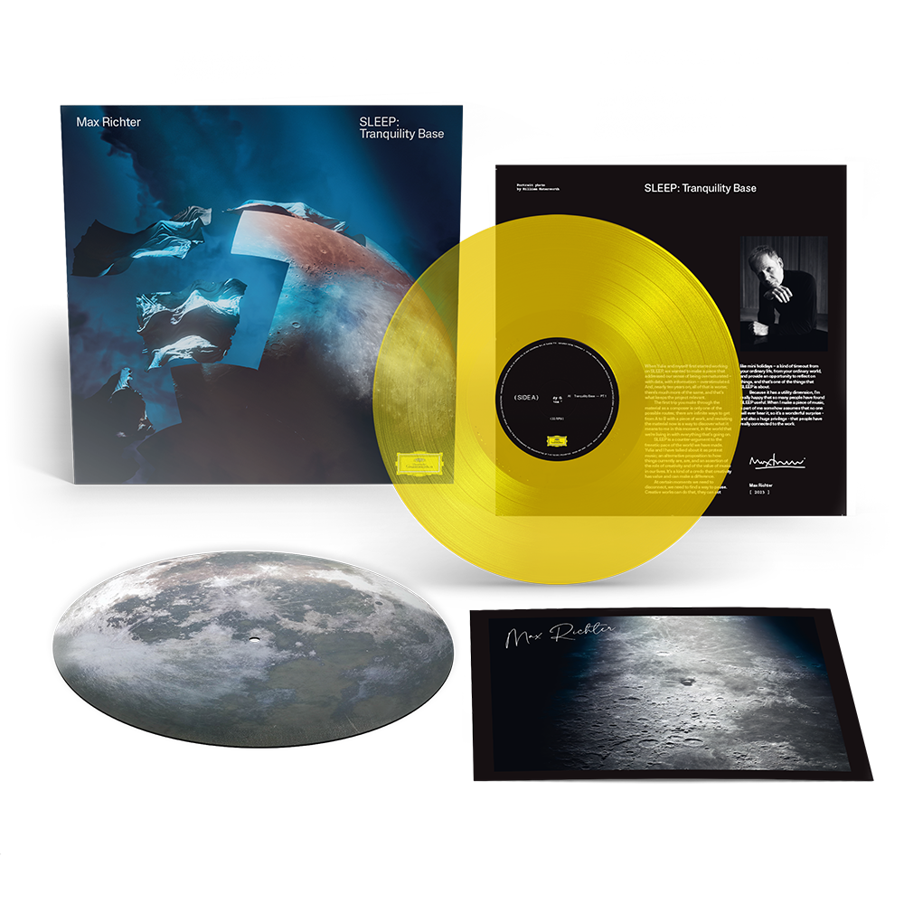 Max Richter, Grace Davidson, Ben Russell: SLEEP: Tranquility Base Yellow LP + Slipmat + Signed Artprint