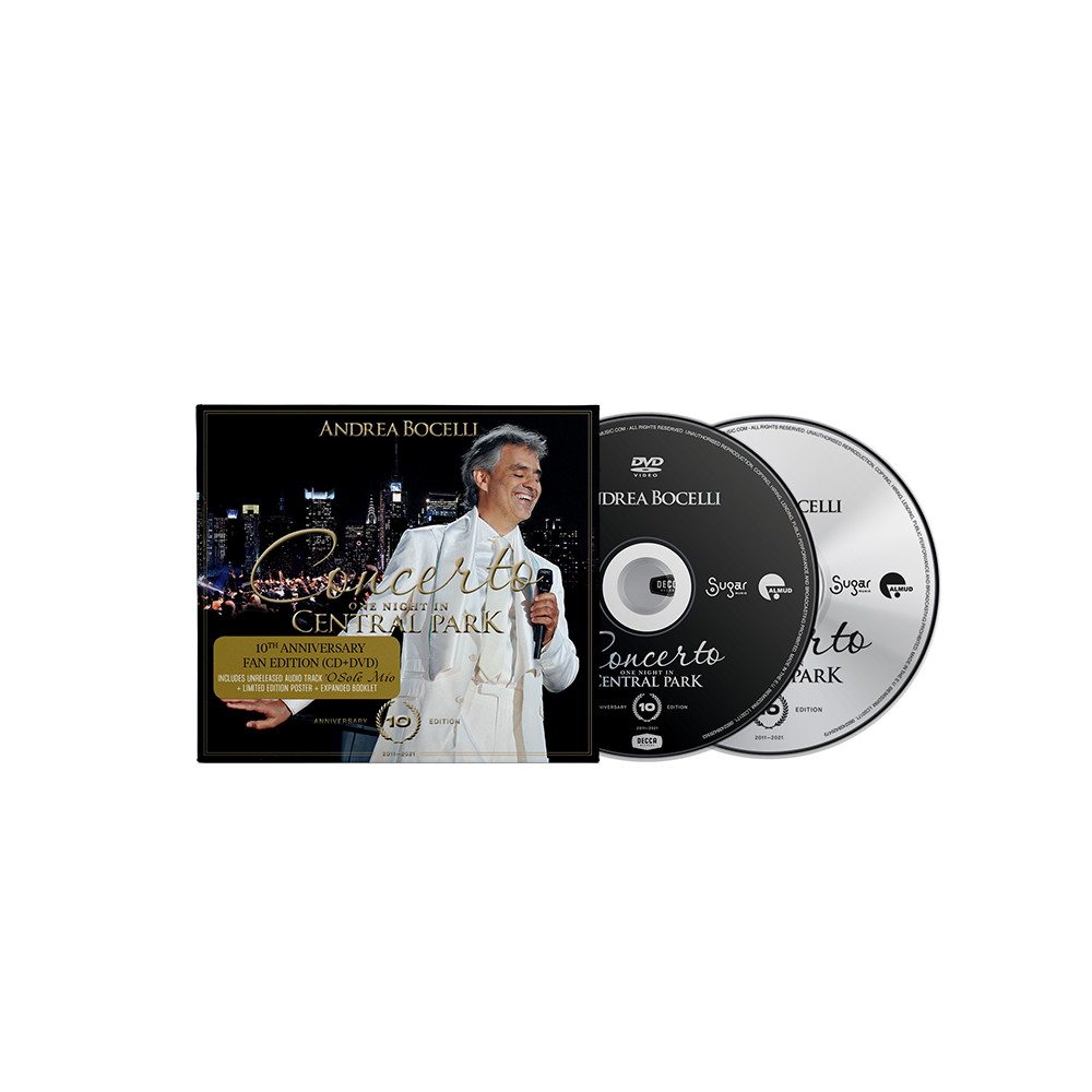 Andrea Bocelli: Concerto - One Night In Central Park: 10th Anniversary CD + DVD Bundle